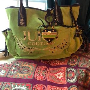 Large Green Suede Juicy Couture Bag